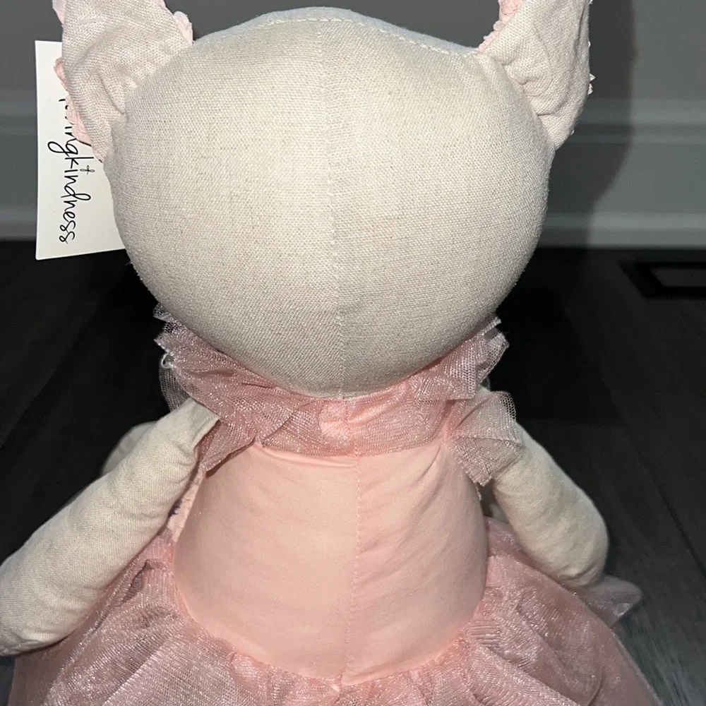 NWT Loving kindness ballerina like cat stuffed animal with tulle tutu and roses